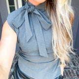 Off Duty Chic Tie Top