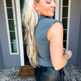 Off Duty Chic Tie Top