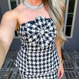Beverly Hills Behavior Houndstooth Skirt