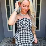 Beverly Hills Behavior Houndstooth Skirt