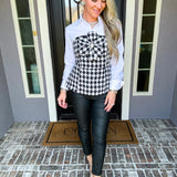 Beverly Hills Houndstooth Top