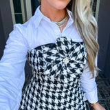 Beverly Hills Houndstooth Top