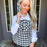 Beverly Hills Houndstooth Top