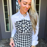 Beverly Hills Houndstooth Top