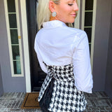 Beverly Hills Houndstooth Top