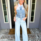 Street Cred Denim Tie Top
