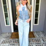 Street Cred Denim Tie Top