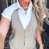 Office Romance Jeweled Vest