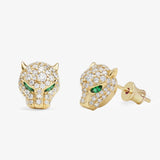 Jaguar Pavé Studs - Gold