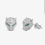 Jaguar Pavé Studs - Silver