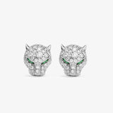 Jaguar Pavé Studs - Silver