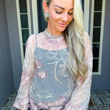 Pink Privilege Flower Blouse