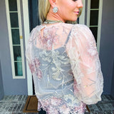 Pink Privilege Flower Blouse