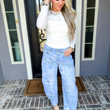 Flower Child Barrel Jeans
