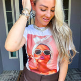 Too Glam To Care Jeweled Tee