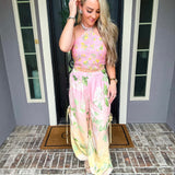 Malibu Milionaire Pink Tropical Joggers