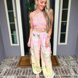 Malibu Milionaire Pink Tropical Joggers