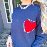 Kiss On The Forehead Sweater - Navy
