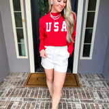 Miss Americana Cropped USA Knit Sweater