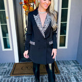 Bling Boulevard Jeweled Blazer Dress
