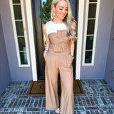 Double Take Pinstripe Trousers