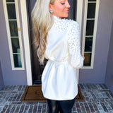 Pearl Couture 3D Rose Blazer