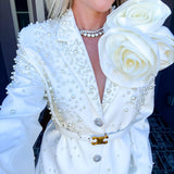 Pearl Couture 3D Rose Blazer
