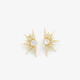 Gabriella Sunburst Stud Earrings - Gold