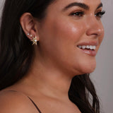 Gabriella Sunburst Stud Earrings - Gold