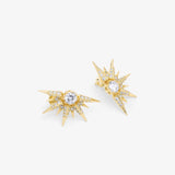 Gabriella Sunburst Stud Earrings - Gold
