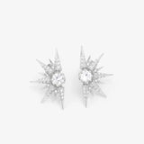 Gabriella Sunburst Stud Earrings - Silver