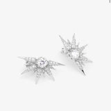 Gabriella Sunburst Stud Earrings - Silver