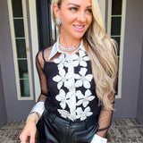 Black Rose Society Sheer Blouse
