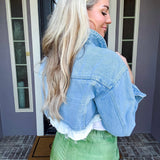 August Nights Cropped Denim Jacket