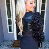 Couture Behavior Bolero Sherpa Jacket - Black