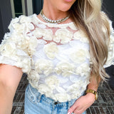 Floral Fantasy 3D Flower Blouse