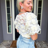 Floral Fantasy 3D Flower Blouse