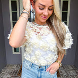 Floral Fantasy 3D Flower Blouse