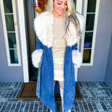 Denim Dynasty Fur Coat