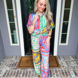 Amalfi Escape Pattern Pants