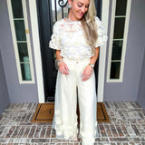 Rose Couture Wide Leg Pant
