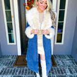 Denim Dynasty Fur Coat