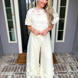 Rose Couture Wide Leg Pant