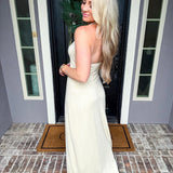 Sunset In Positano Gold Halter Duster