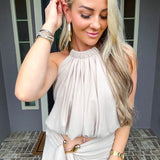 Coastal Couture Gold Detail Halter Top
