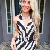 Safari Socialite Zebra Print Vest