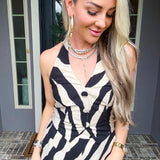 Safari Socialite Zebra Print Vest