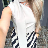 Ocean Drive One Shoulder Scarf Top
