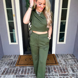 Polished & Unbothered Olive Pants