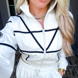 Hot Girl Walk Detailed Track Jacket